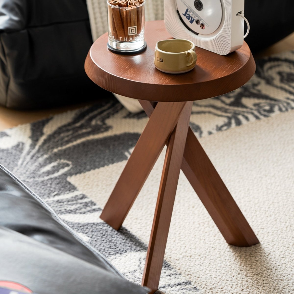 Savi Wood Side Stool - Esspur