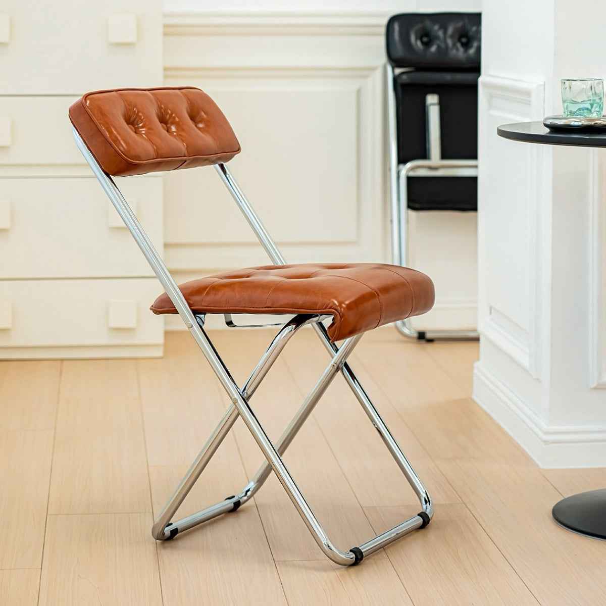 Voss Steel Leather Bar Stool - Esspur
